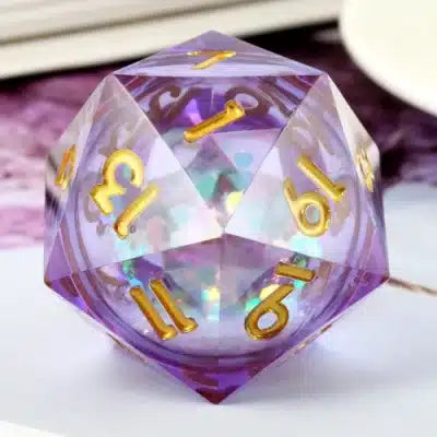 Liquid Core Purple with Gold 33mm D20 image 0
